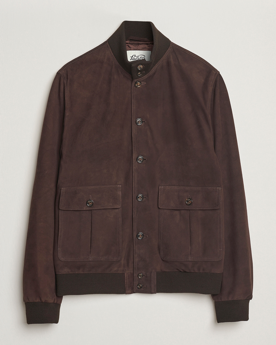 Herr | Jackor | Valstar | Valstarino Suede Jacket Dark Brown
