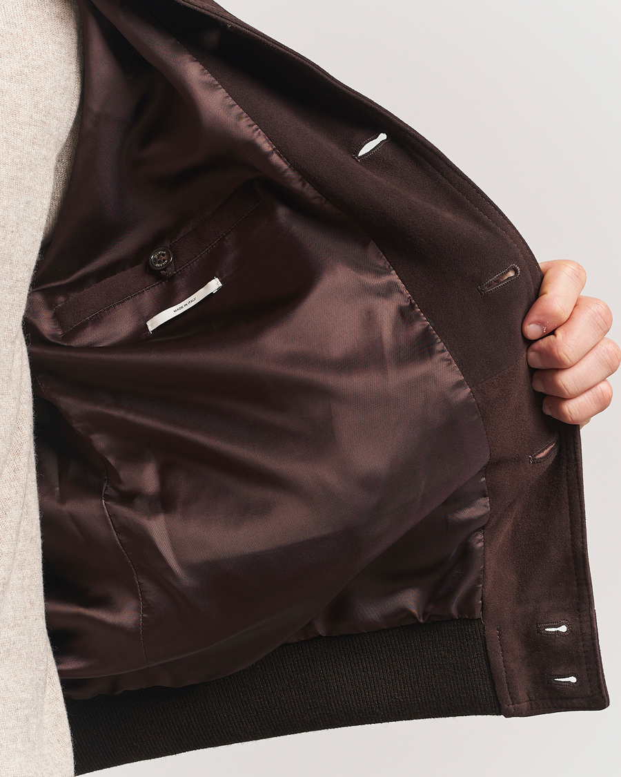 Herr | Jackor | Valstar | Valstarino Suede Jacket Dark Brown