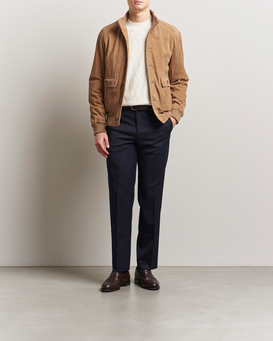 Herr | Jackor | Valstar | Valstarino Suede Jacket Arachide