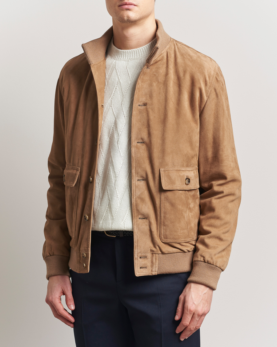 Herr | Jackor | Valstar | Valstarino Suede Jacket Arachide