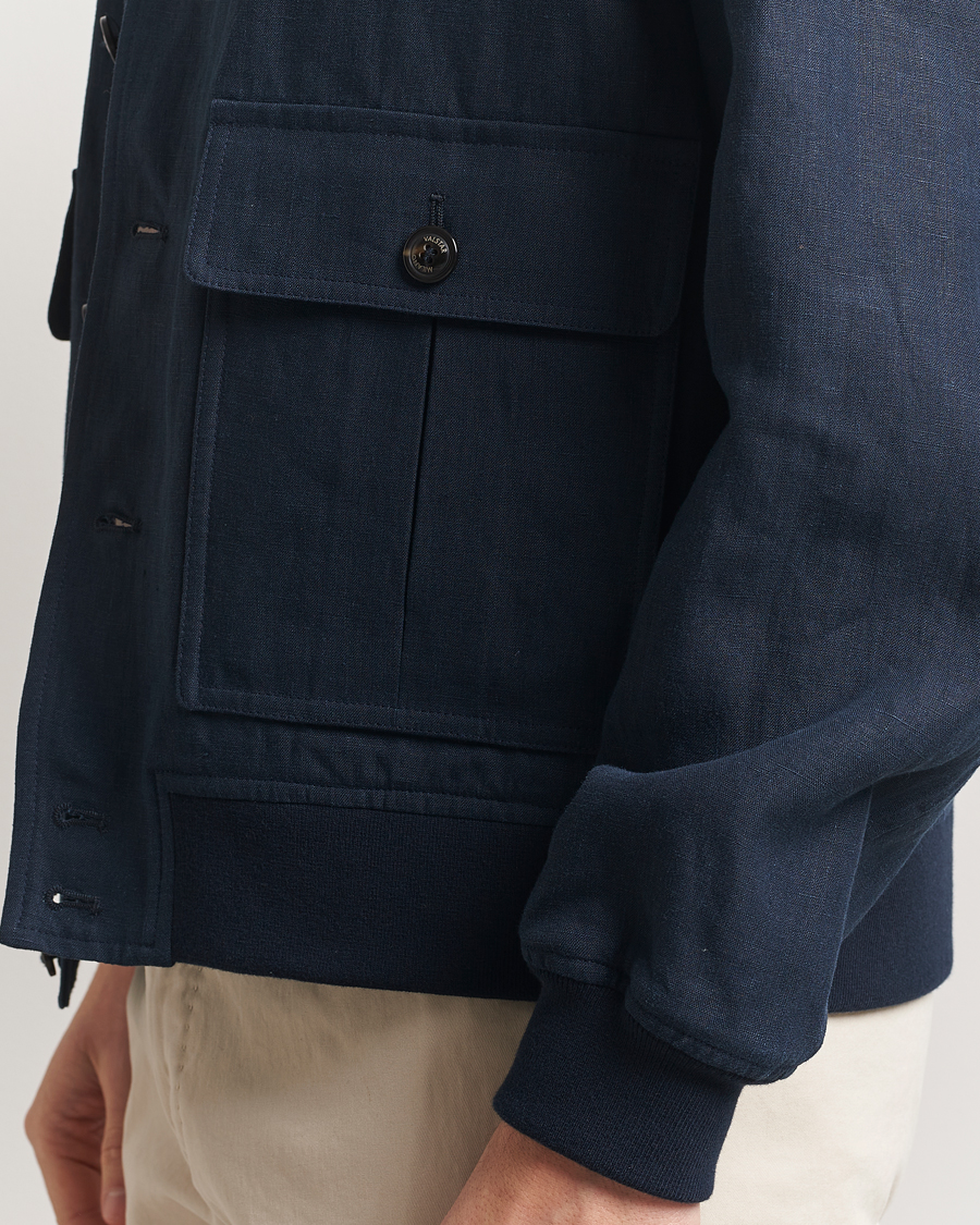 Herr | Jackor | Valstar | Valstarino Linen Jacket Navy