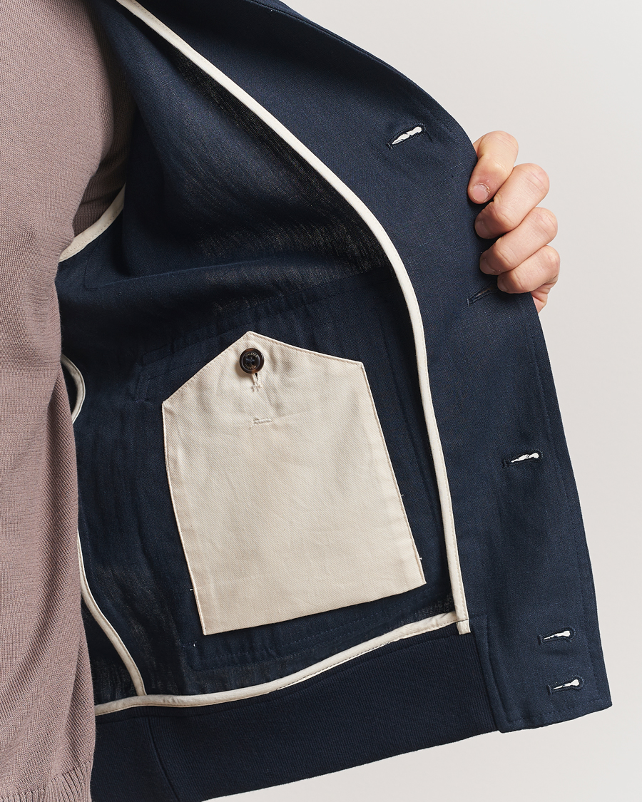 Herr | Jackor | Valstar | Valstarino Linen Jacket Navy