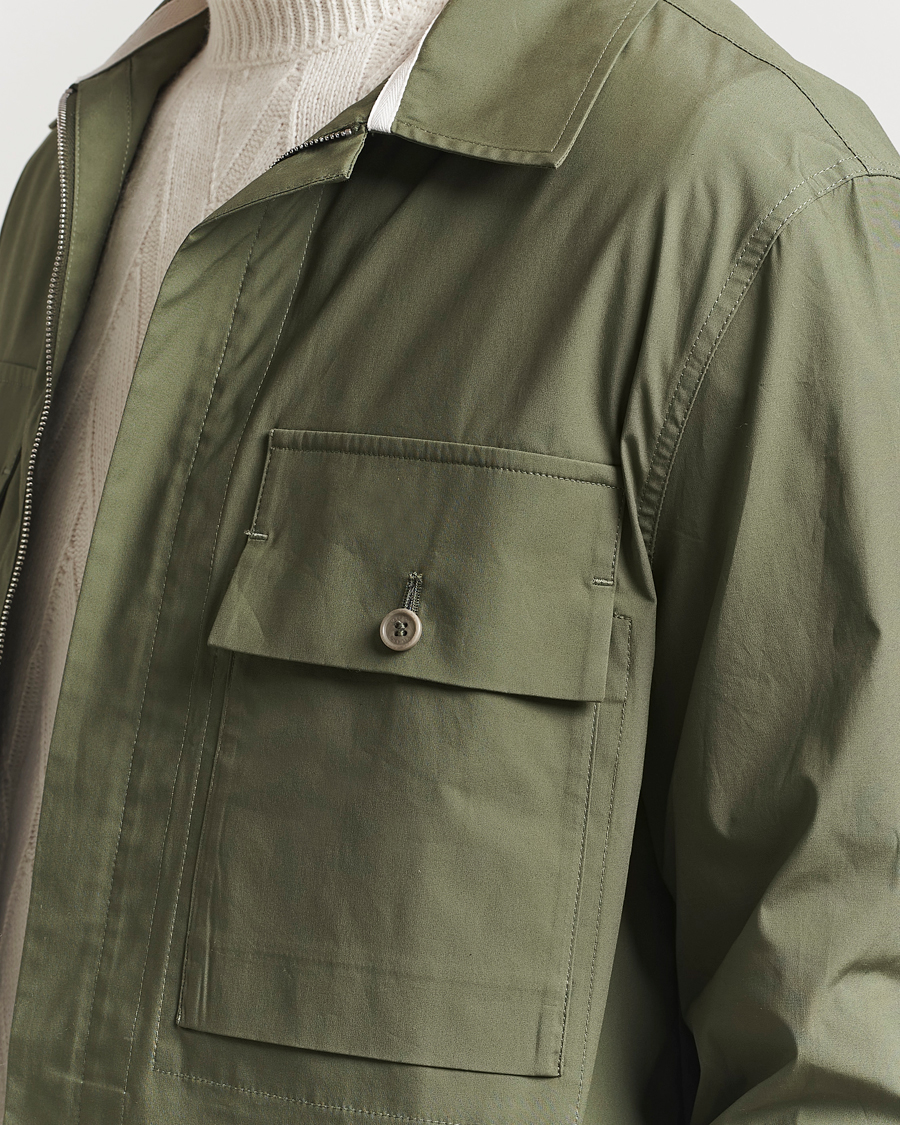Herr | Jackor | Valstar | Cotton Poplin Shirt Jacket Green