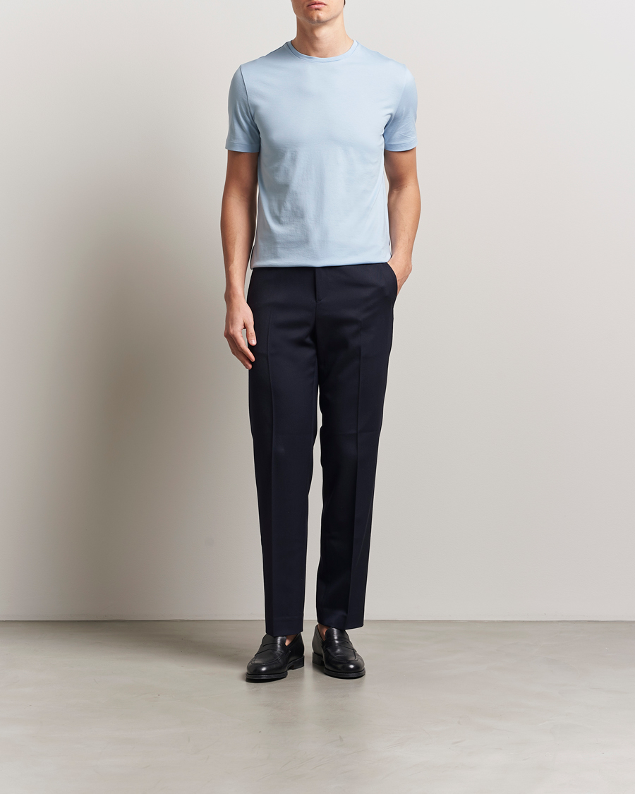 Herr | T-Shirts | Ralph Lauren Purple Label | Short Sleeve T-Shirt Chambray