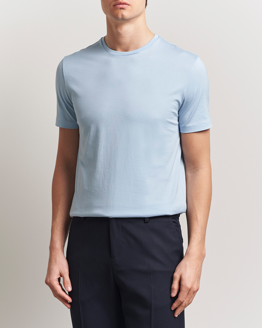 Herr | T-Shirts | Ralph Lauren Purple Label | Short Sleeve T-Shirt Chambray
