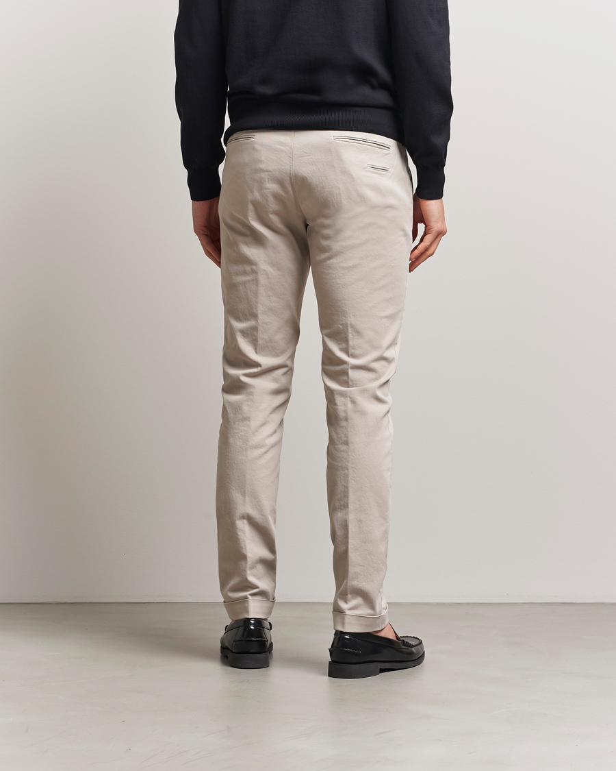 Herr | Byxor | Briglia 1949 | Slim Fit Cotton Stretch Chino Beige