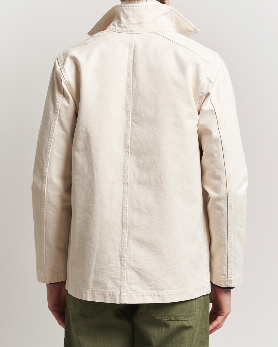 Herr | Jackor | Drake's | Duck Cotton Canvas Shore Jacket Natural