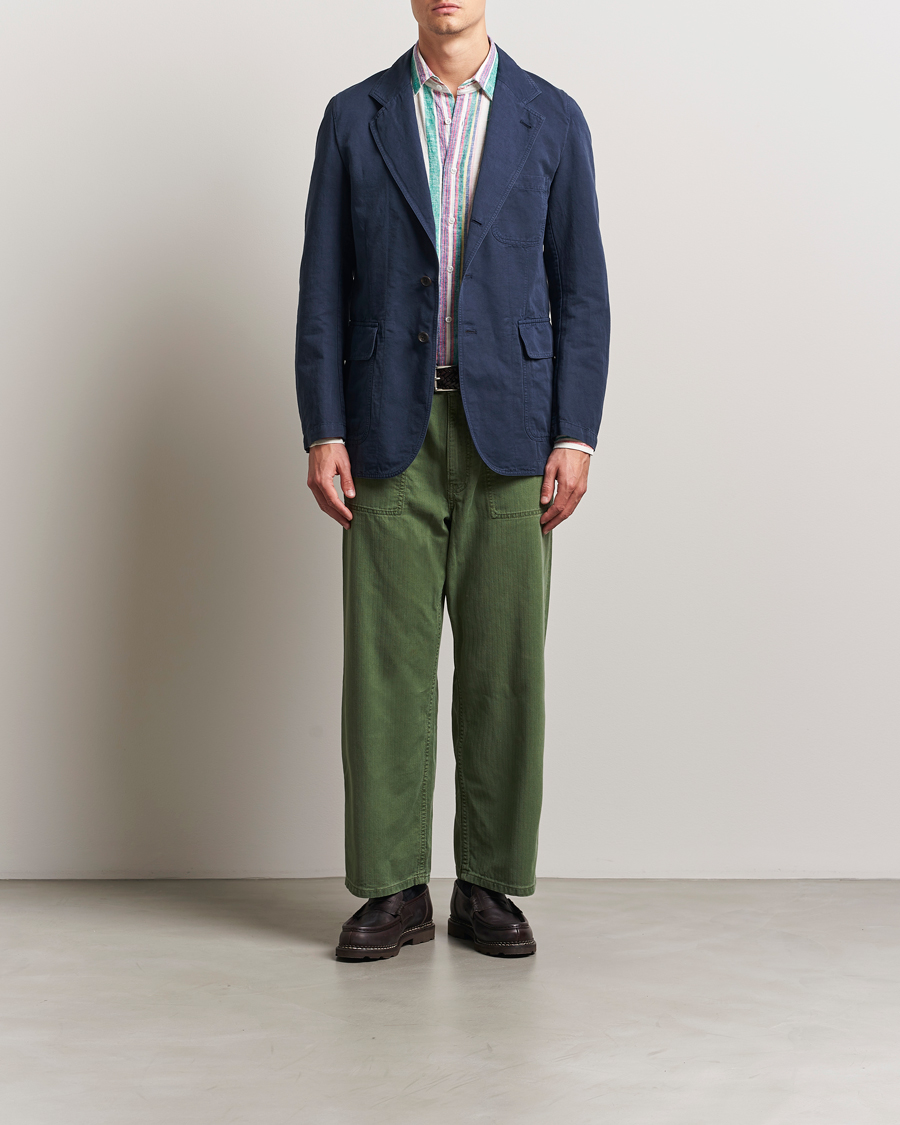 Herr | Kavajer | Drake's | MKI Cotton/linen Games Blazer Navy