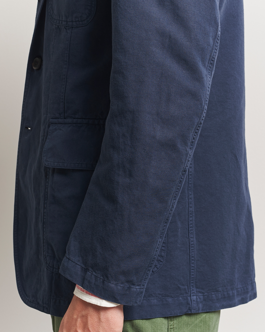 Herr | Kavajer | Drake's | MKI Cotton/linen Games Blazer Navy