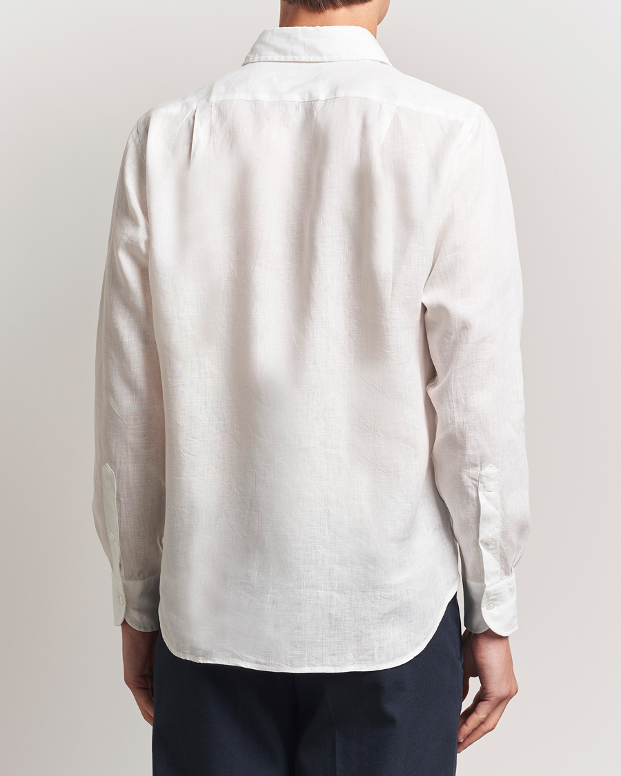 Herr | Skjortor | Drake's | Linen Summer Shirt Ecru