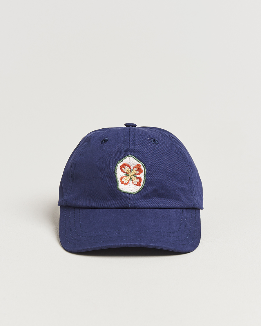 Herr | Hattar & kepsar | Drake's | Petal Flower Baseball Cap Navy