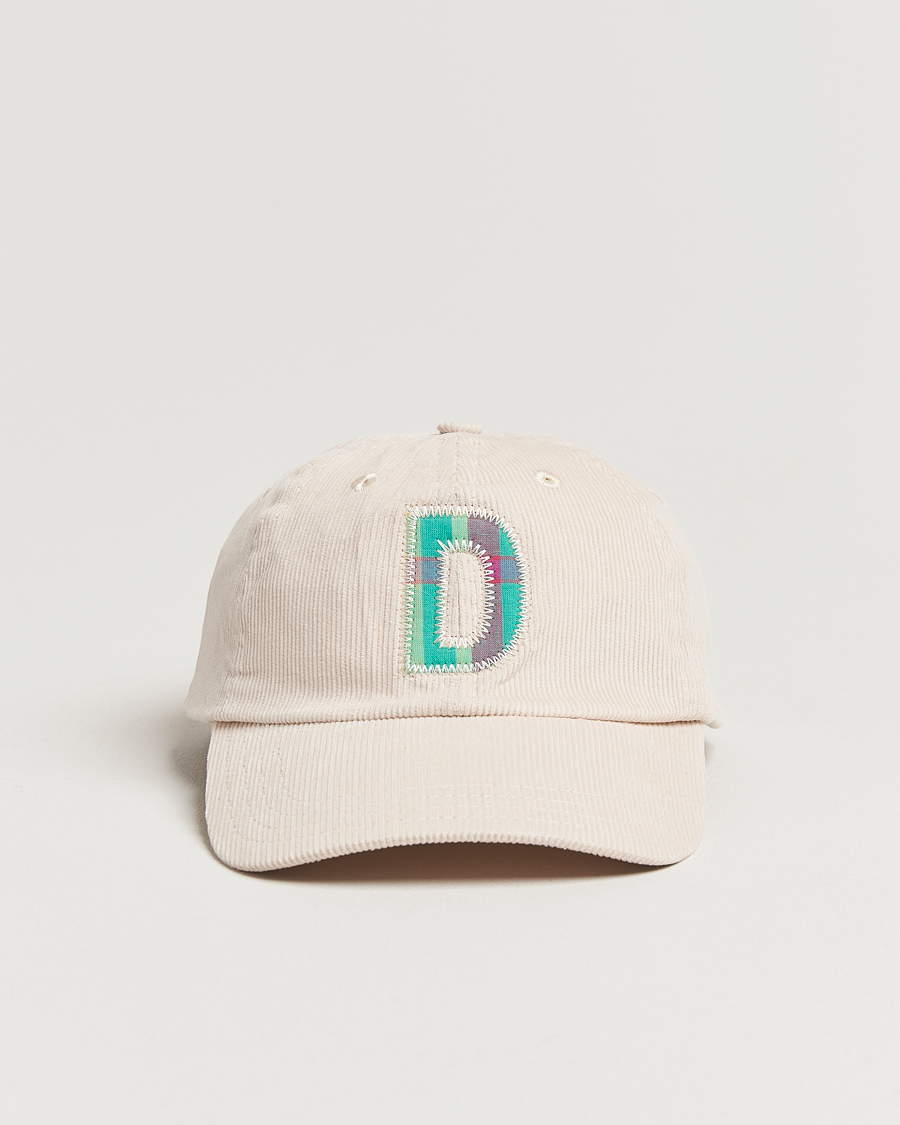 Herr | Hattar & kepsar | Drake's | D Applique Baseball Cap Ecru