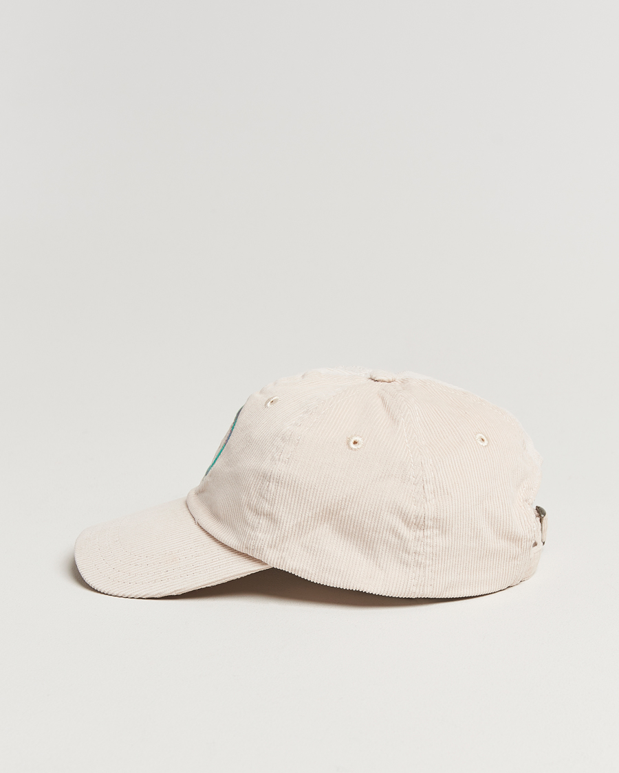 Herr | Hattar & kepsar | Drake's | D Applique Baseball Cap Ecru