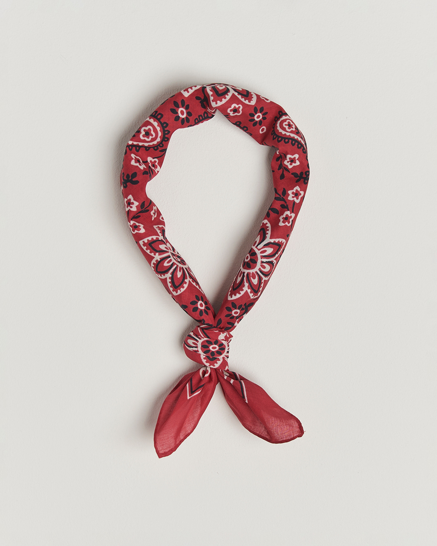 Herr | Scarves | Drake's | Drake'sClassic Paisley BandanaRed