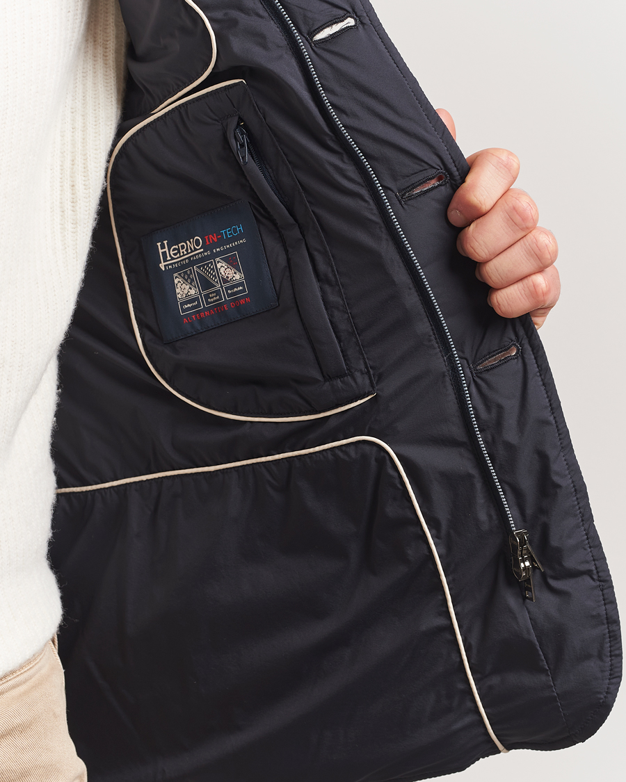 Herr | Jackor | Herno | Nuage Matt Nylon Blazer Navy
