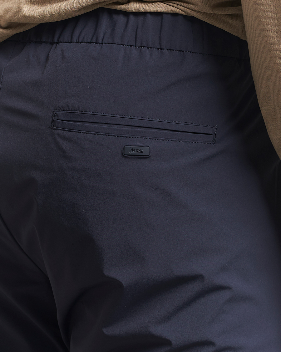 Herr | Byxor | Herno | Nylon Drawstring Pants Navy