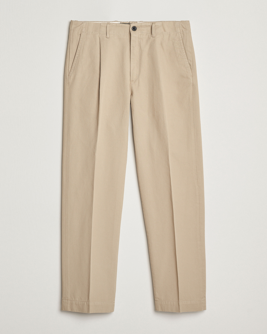 Herr | Byxor | Incotex | Regular Fit Uniform Cotton Slacks Beige