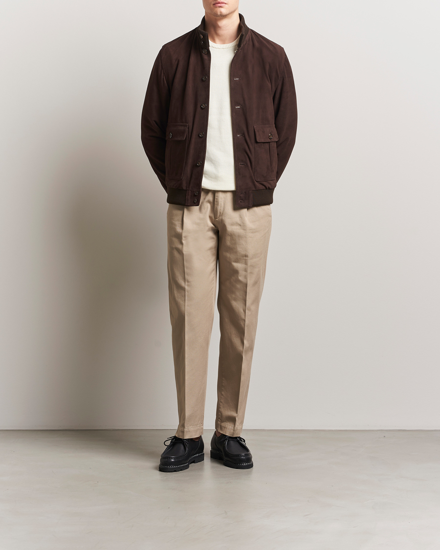 Herr | Byxor | Incotex | Regular Fit Uniform Cotton Slacks Beige