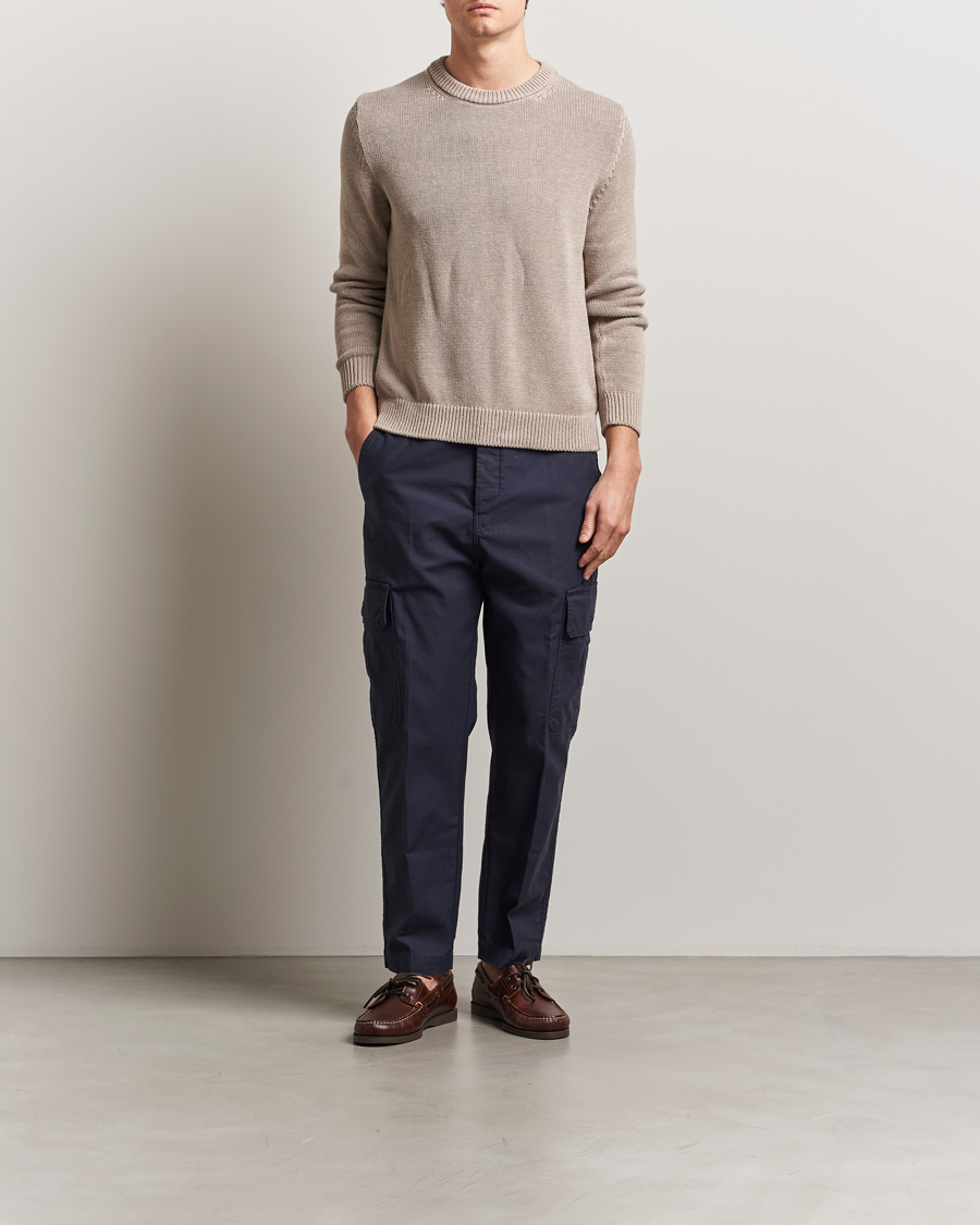 Herr | Byxor | Incotex | Regular Fit Cargo Pants Navy