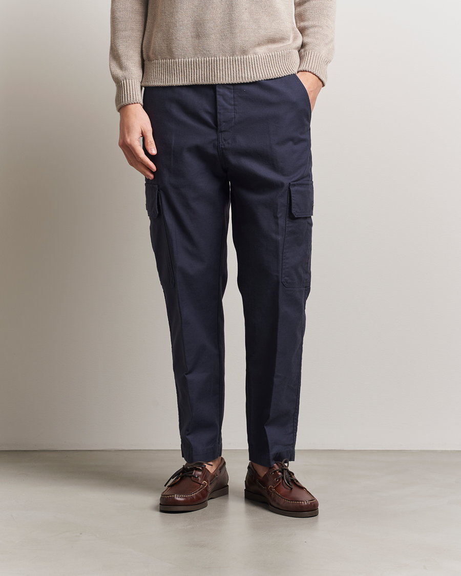 Herr | Byxor | Incotex | Regular Fit Cargo Pants Navy