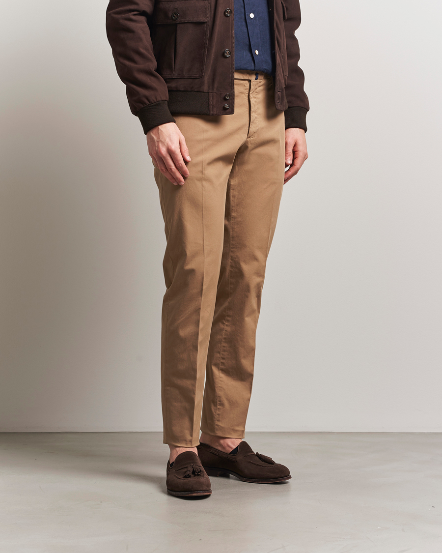 Herr | Byxor | Incotex | Slim Fit Comfort Chinos Beige