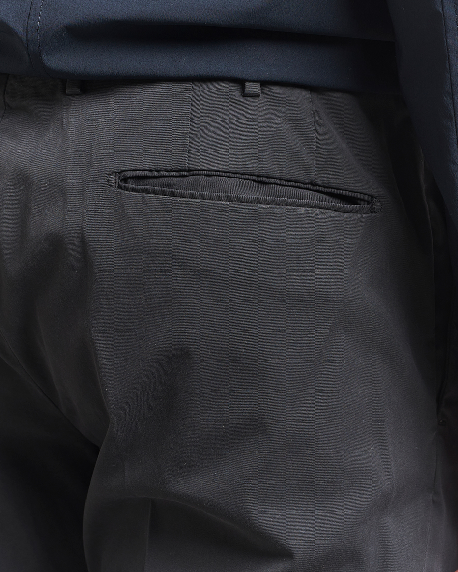 Herr | Byxor | Incotex | Slim Fit Comfort Chinos Dark Grey