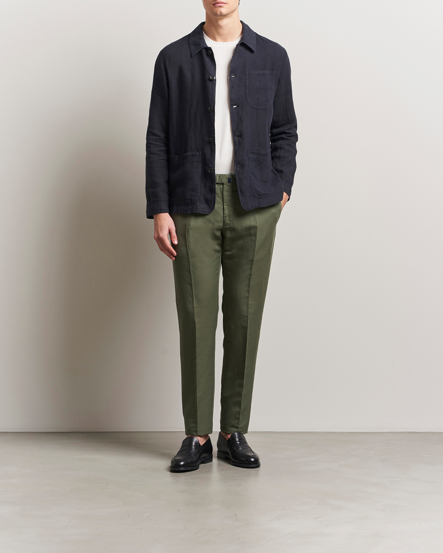 Herr | Byxor | Incotex | Slim Fit Chinolino Trousers Green