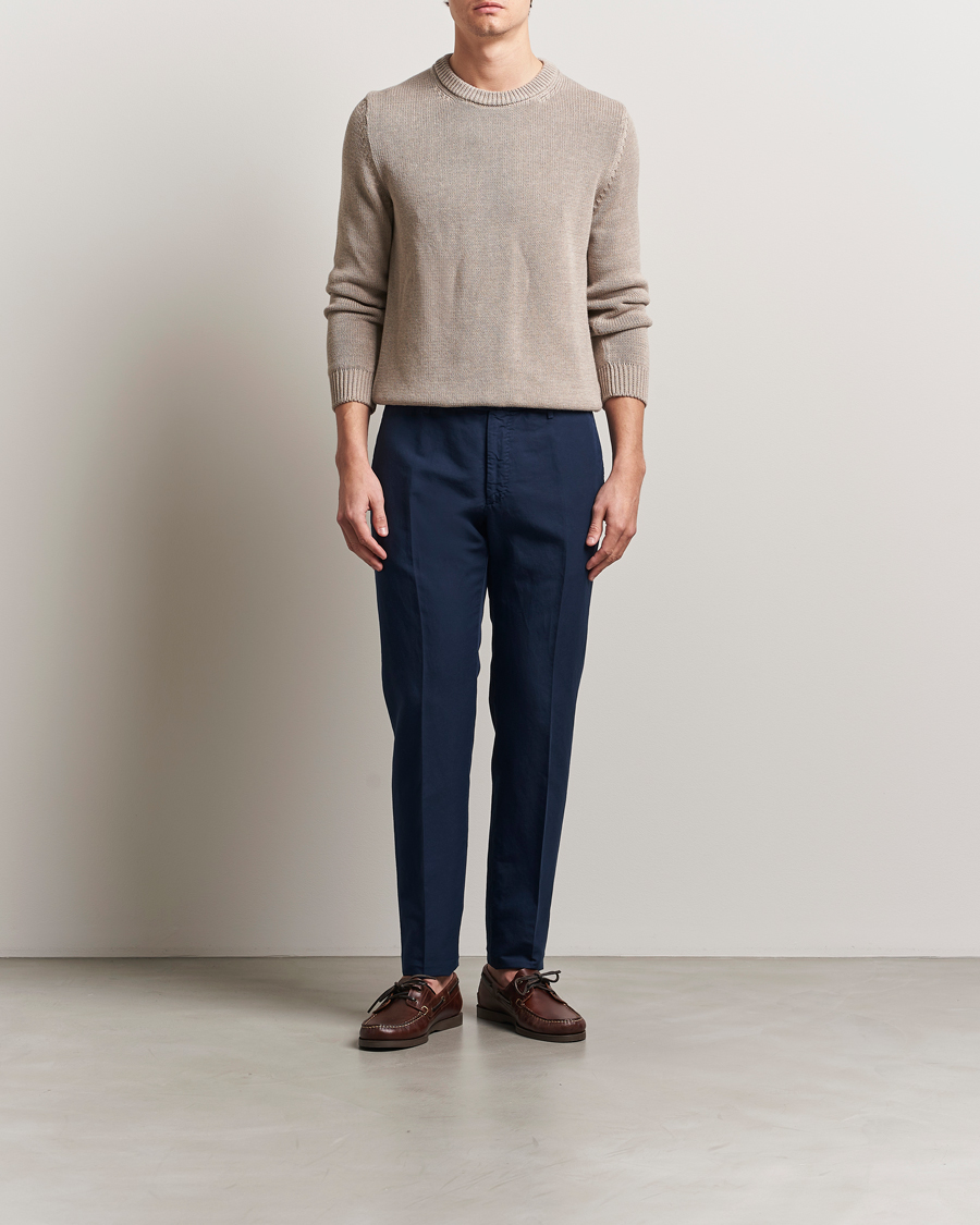 Herr | Byxor | Incotex | Slim Fit Chinolino Trousers Navy