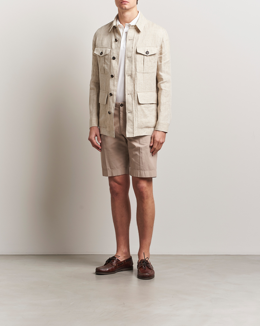 Herr | Shorts | Incotex | Cotton Comfort Shorts Light Beige