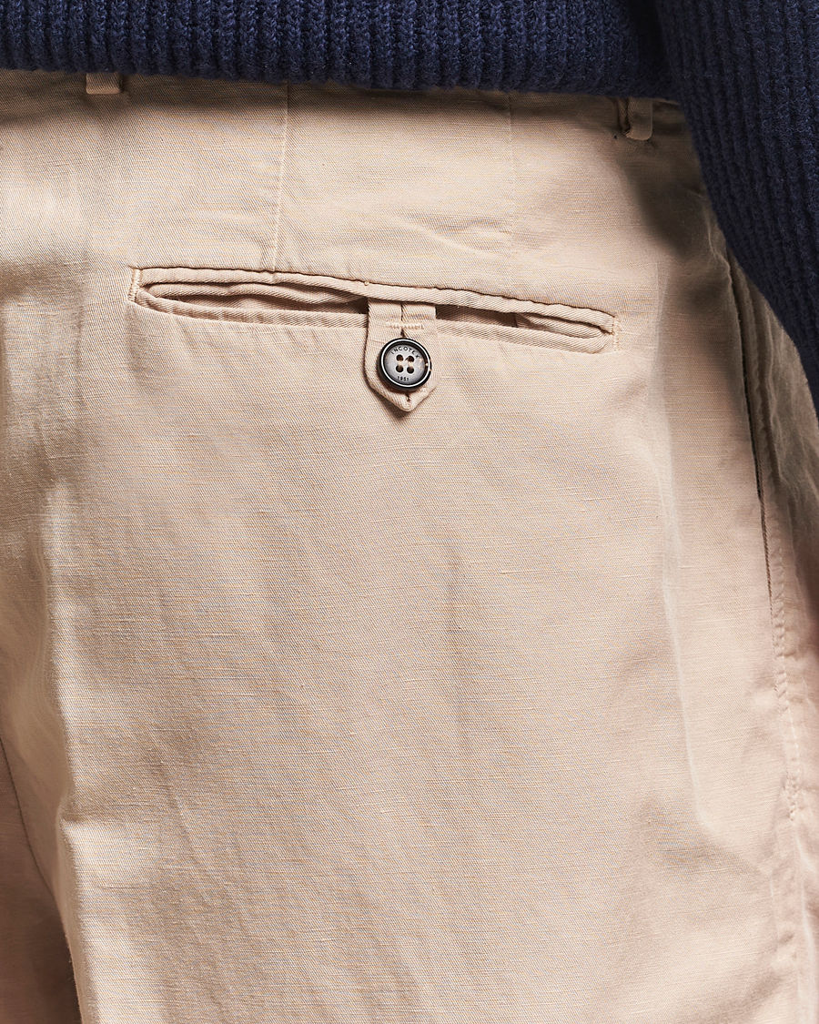 Herr | Shorts | Incotex | Pleated Chinolino Shorts Beige
