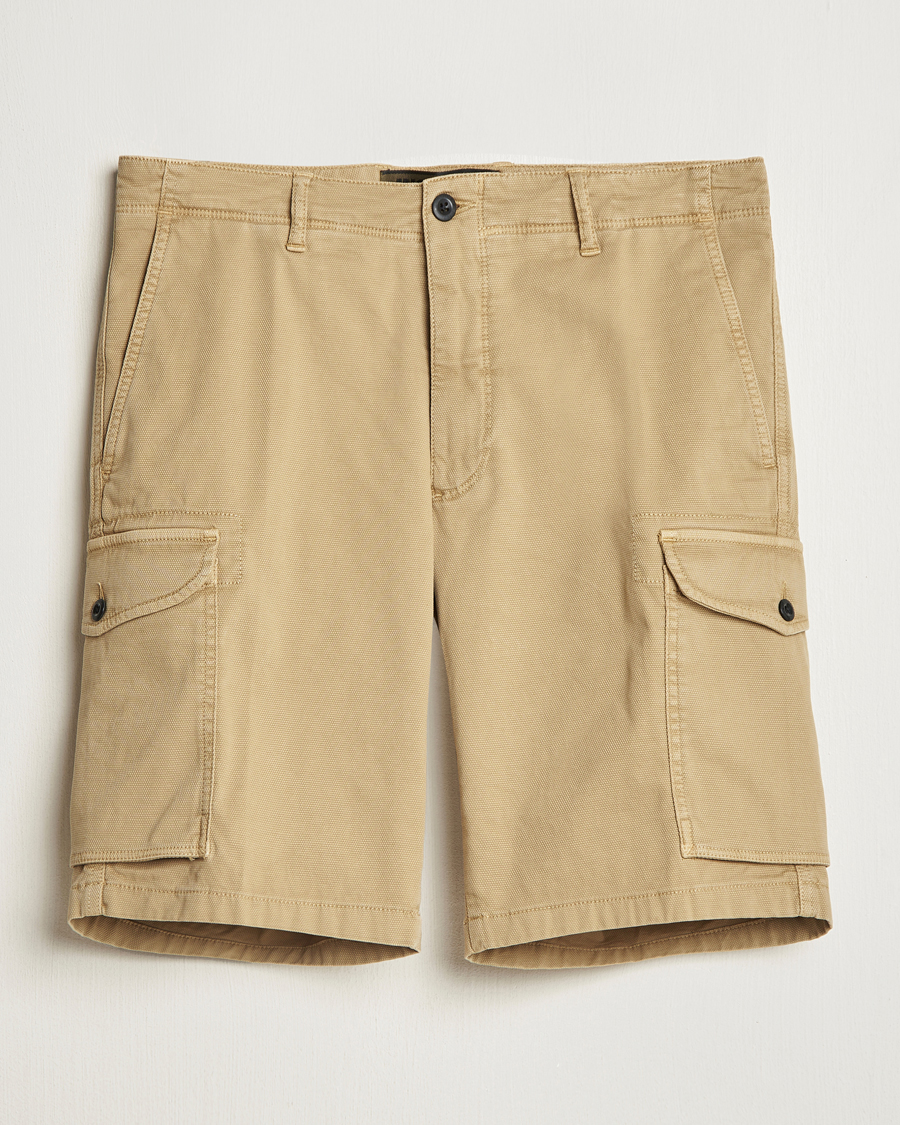 Herr | Shorts | Incotex | Cotton Cargo Shorts Beige