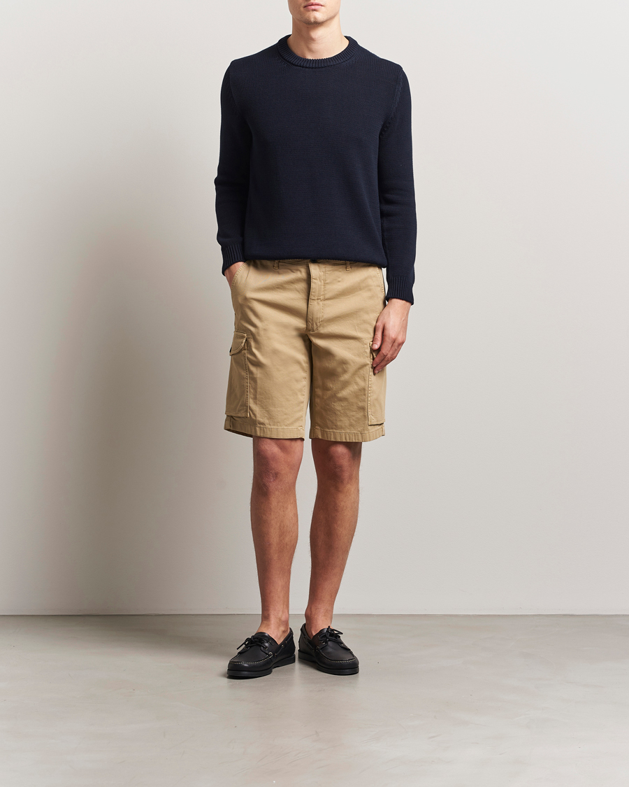 Herr | Shorts | Incotex | Cotton Cargo Shorts Beige