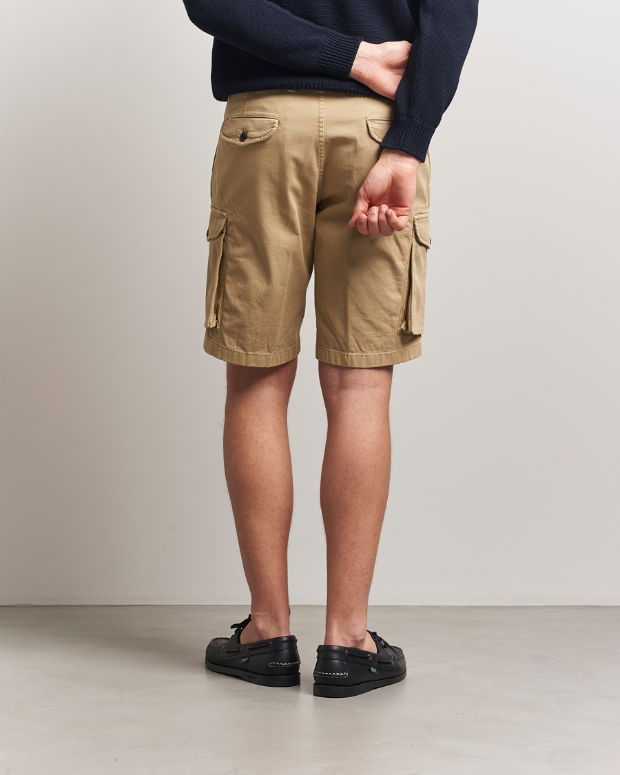 Herr | Shorts | Incotex | Cotton Cargo Shorts Beige