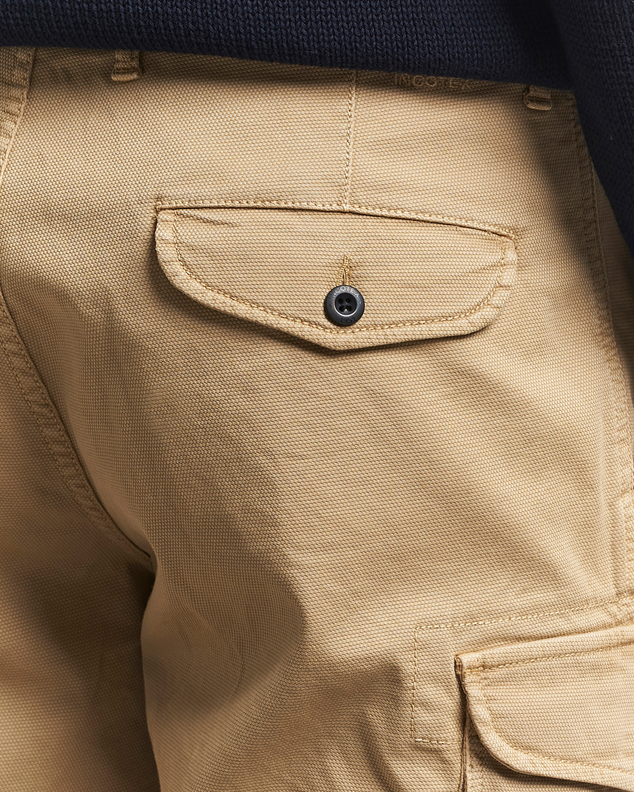 Herr | Shorts | Incotex | Cotton Cargo Shorts Beige