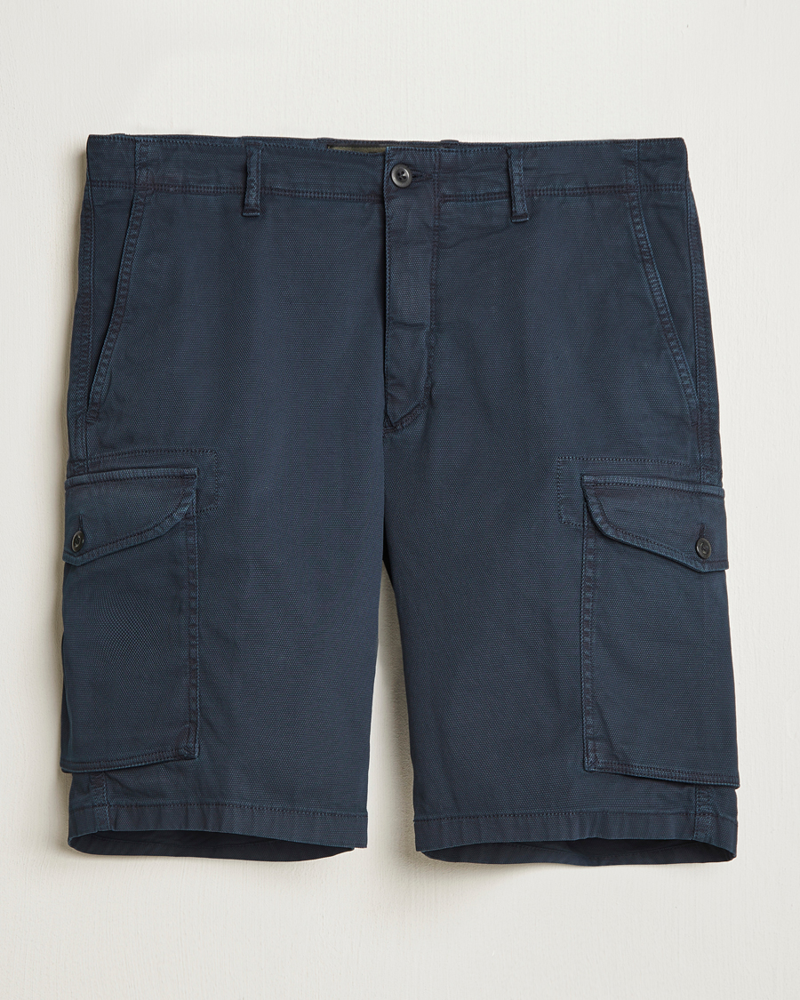 Herr | Shorts | Incotex | Cotton Cargo Shorts Navy