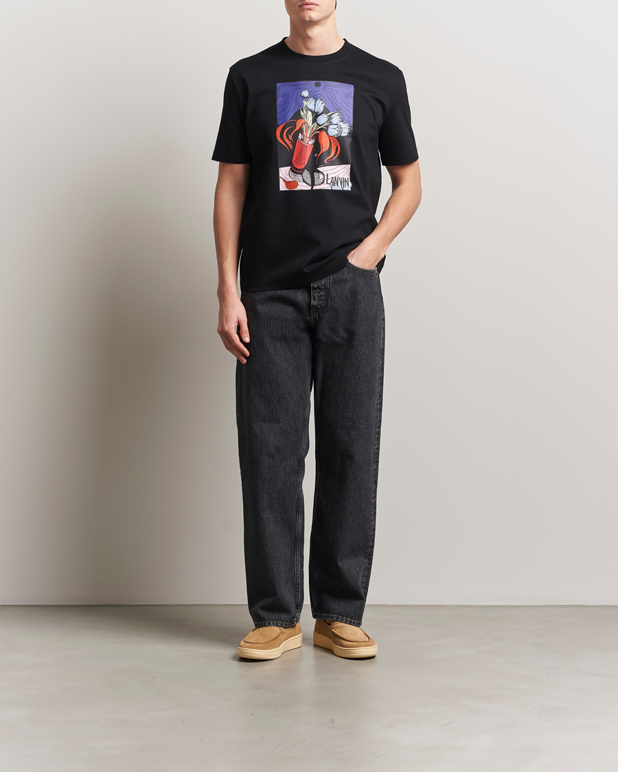 Herr | T-Shirts | Lanvin | Vase Print T-Shirt Black