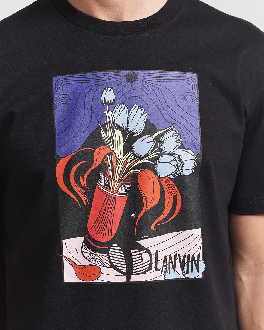 Herr | T-Shirts | Lanvin | Vase Print T-Shirt Black