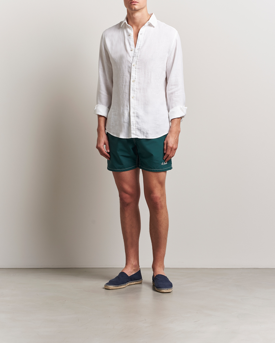 Herr | Badbyxor | MC2 Saint Barth | Nylon Swim Shorts British Green