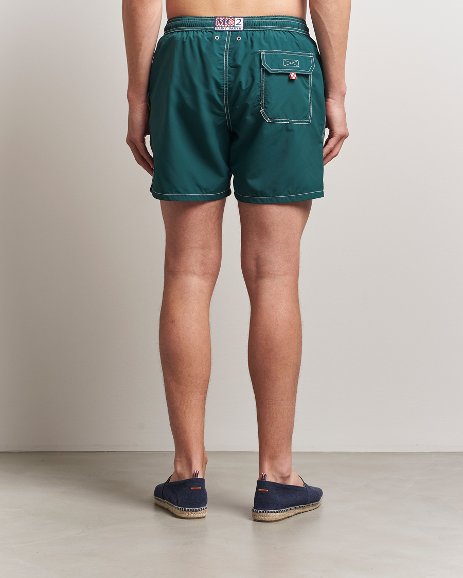 Herr | Badbyxor | MC2 Saint Barth | Nylon Swim Shorts British Green