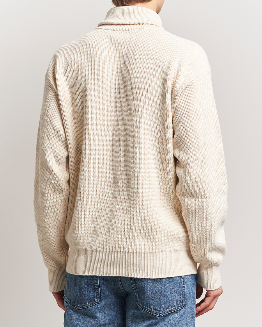 Herr | Tröjor | Jil Sander | Rib Full Zip Cardigan Porcelain