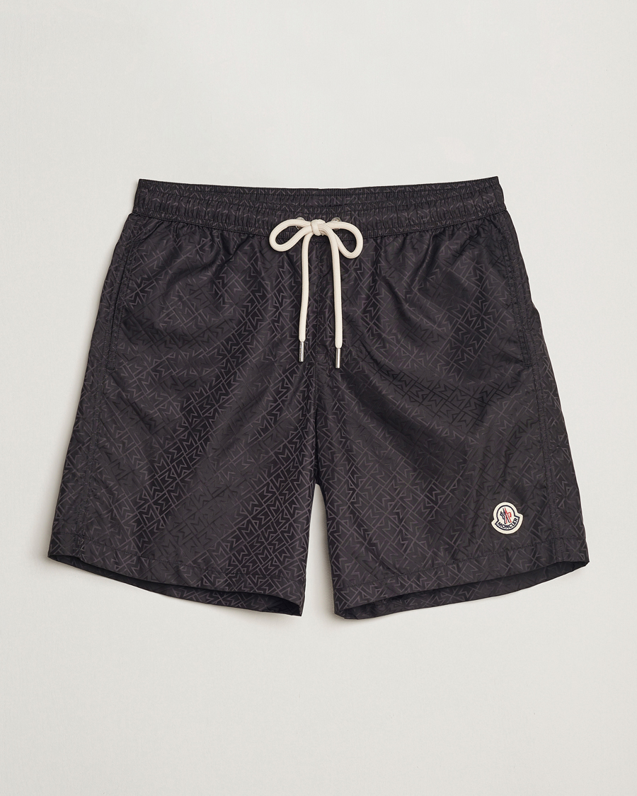 Herr | Badbyxor | Moncler | Monogram Swim Shorts Black