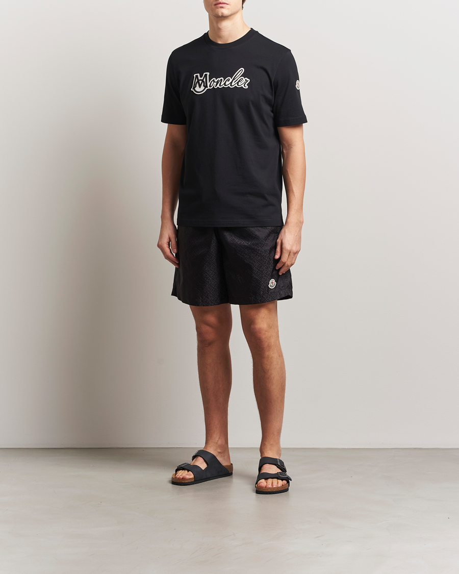 Herr | Badbyxor | Moncler | Monogram Swim Shorts Black