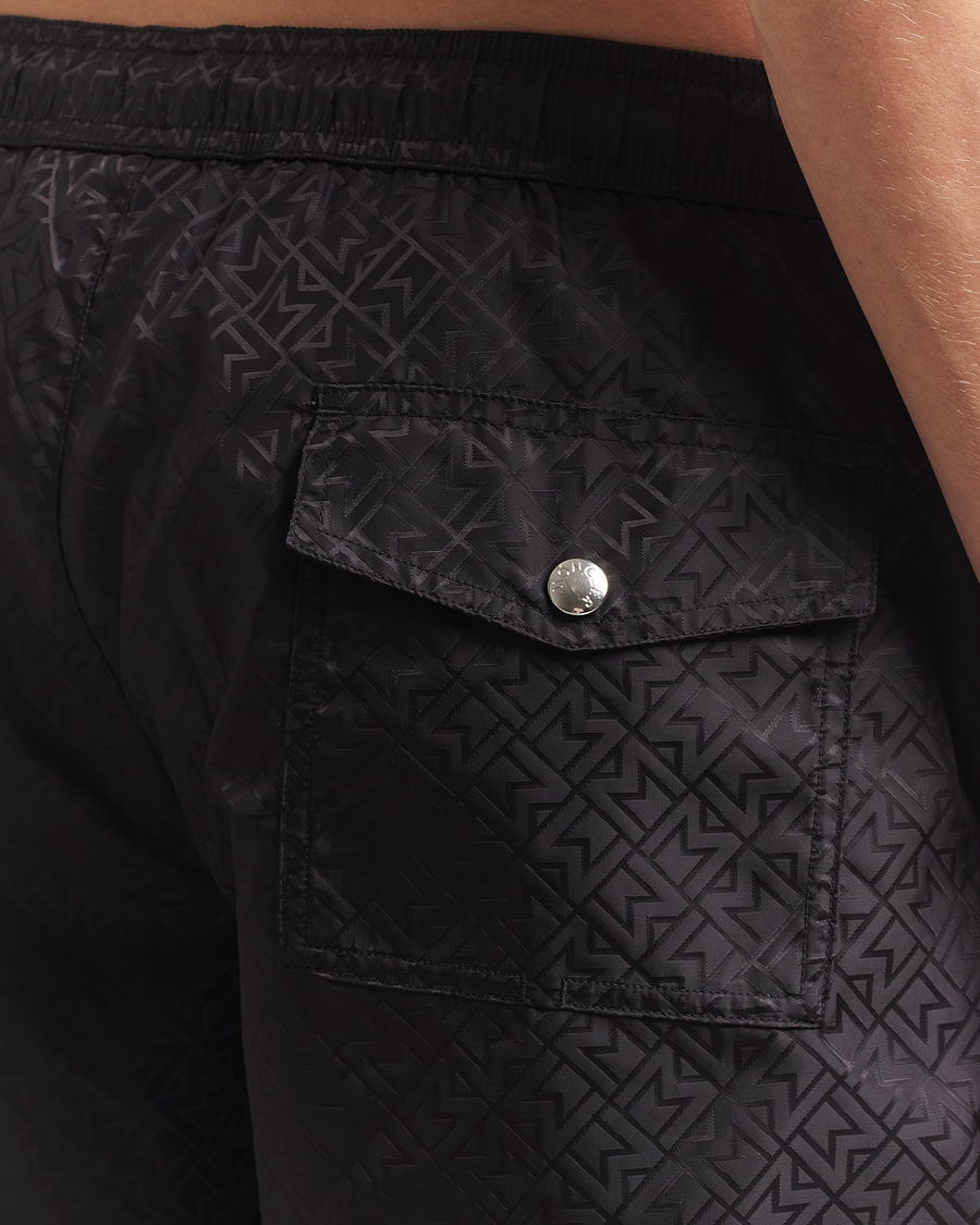 Herr | Badbyxor | Moncler | Monogram Swim Shorts Black