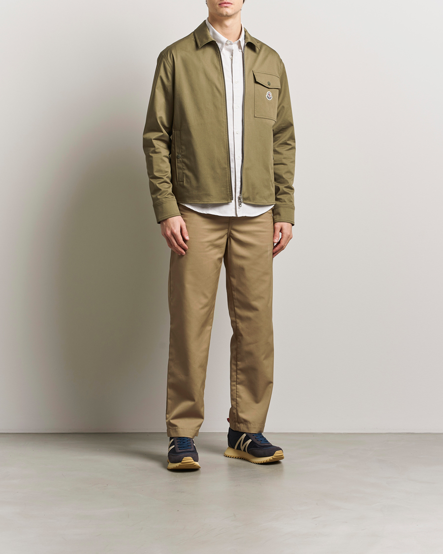 Herr | Skjortor | Moncler | Zip Overshirt Olive