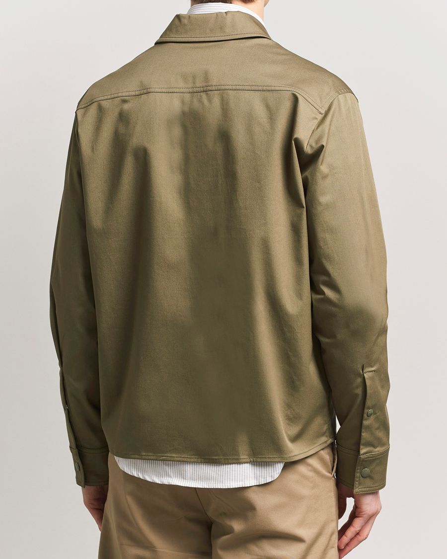 Herr | Skjortor | Moncler | Zip Overshirt Olive