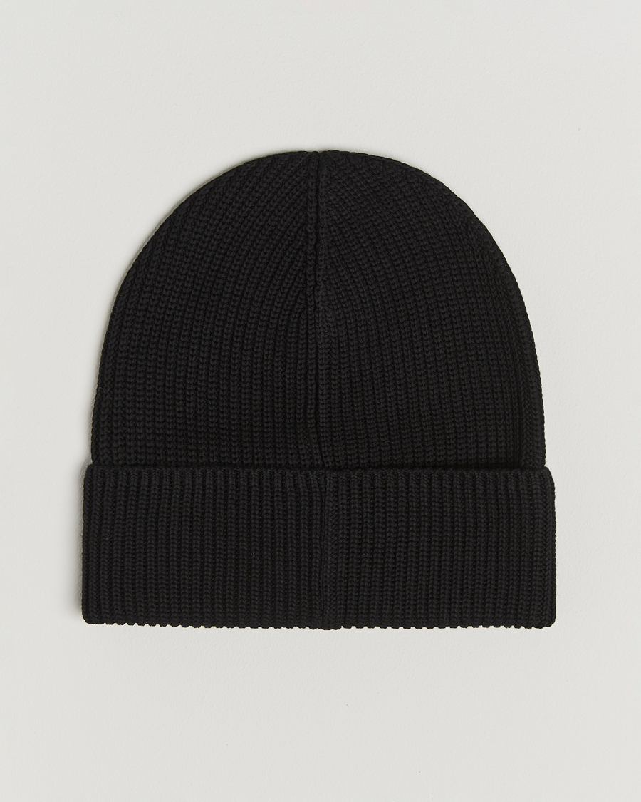 Herr | Moncler Ribbed Wool Beanie Black | Moncler | Ribbed Wool Beanie Black