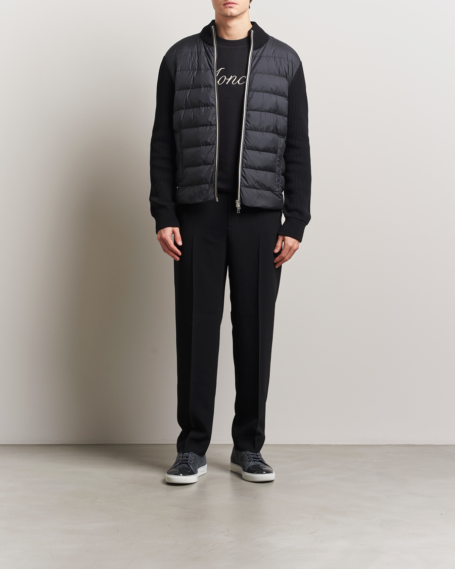 Herr | Tröjor | Moncler | Contrast Zip Cardigan Black
