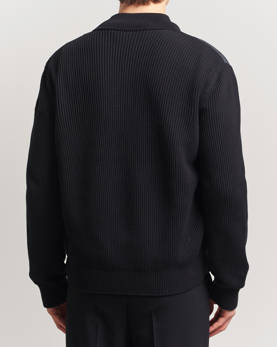 Herr | Tröjor | Moncler | Contrast Zip Cardigan Black