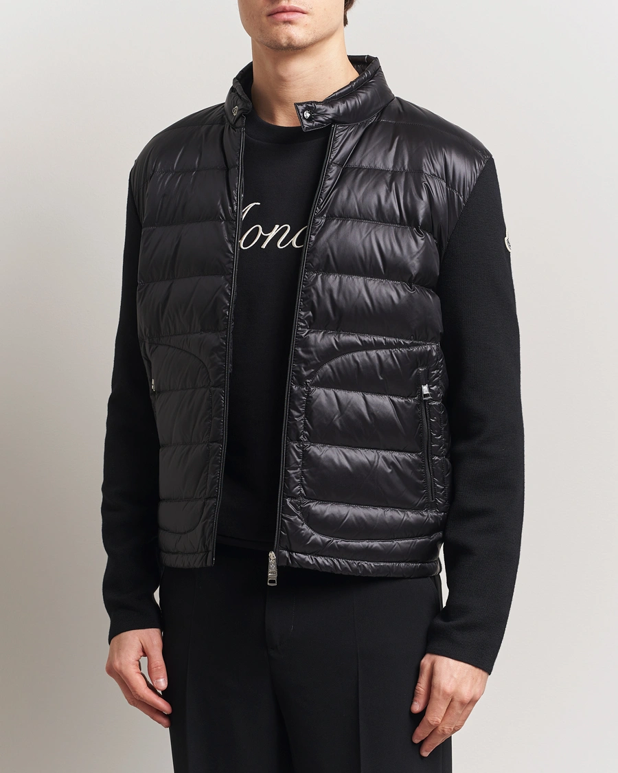 Herr | Tröjor | Moncler | Hybrid Zip Cardigan Black