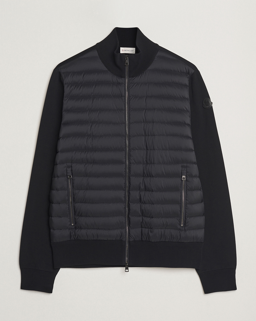 Herr | Tröjor | Moncler | Hybrid Zip Cardigan Black